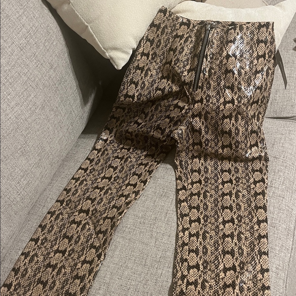 DANIELLE BERNSTEIN Snake Print Jacket in Brown and Black